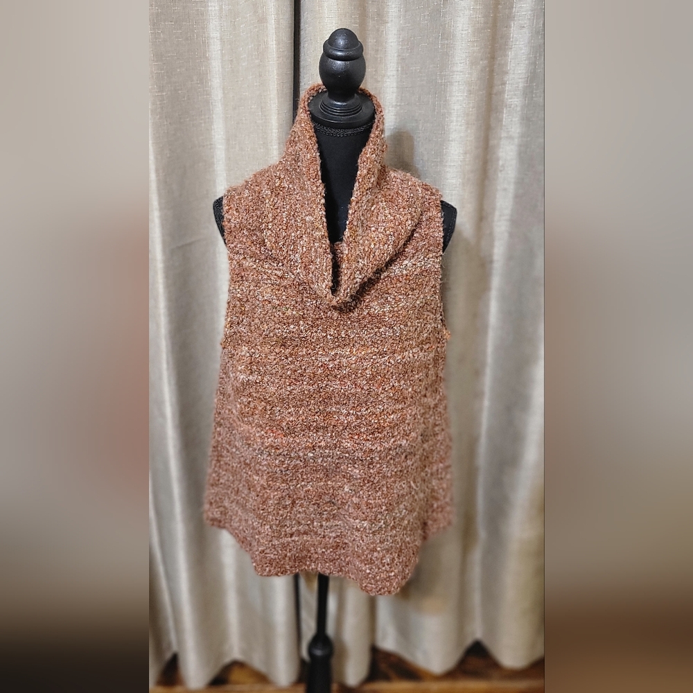 Bryn Walker Brown and Black Cowl Neck Sweater